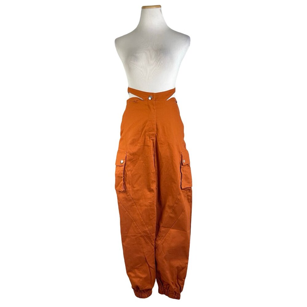 Hot & Delicious Pants Size Small Twill Cotton Cargo Trousers with Pockets